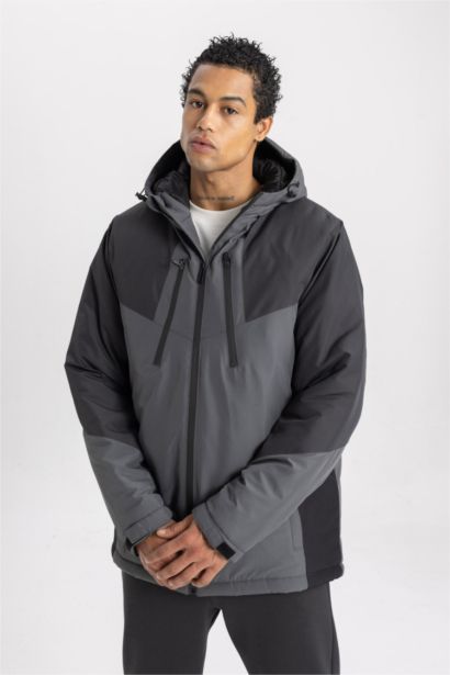 Water Repellent Zipper Puffer Jacket