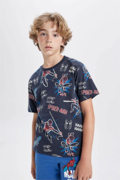 Boy Marvel Spiderman Crew Neck T-Shirt