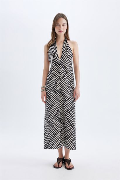 تنورة بحر مخطط قطن قصة عادية