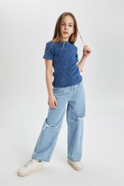 تيشيرت بناتي سليم فيت نص كم