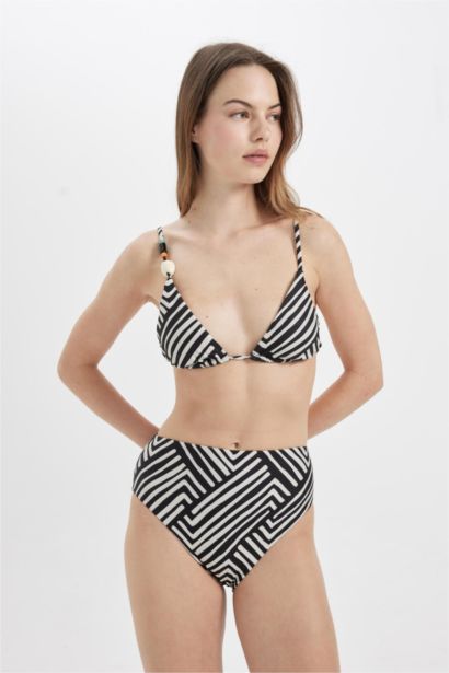 Haut de Bikini coupe régulière Triangle Rayé
