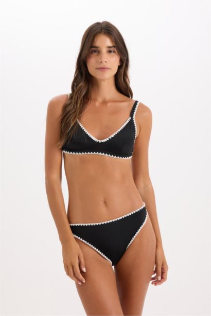 Fall in Love Regular Fit Embroidered Bikini Bottom