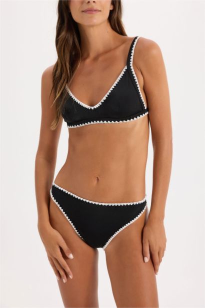Fall in Love Regular Fit Embroidered Bikini Bottom