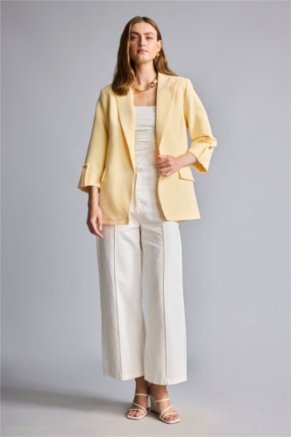 Oversize Ceket Yaka Basic Blazer