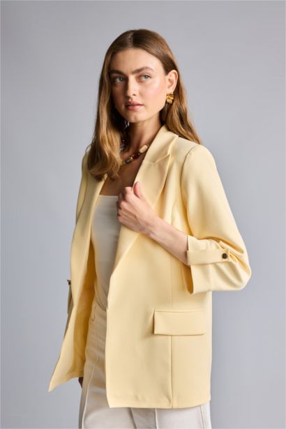 Oversize Ceket Yaka Basic Blazer