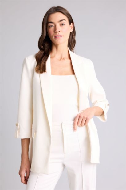 Oversize Fit Jacket Collar Basic Blazer