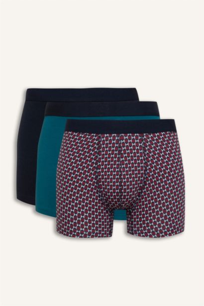 Regular Fıt Baskılı 3'lü Boxer