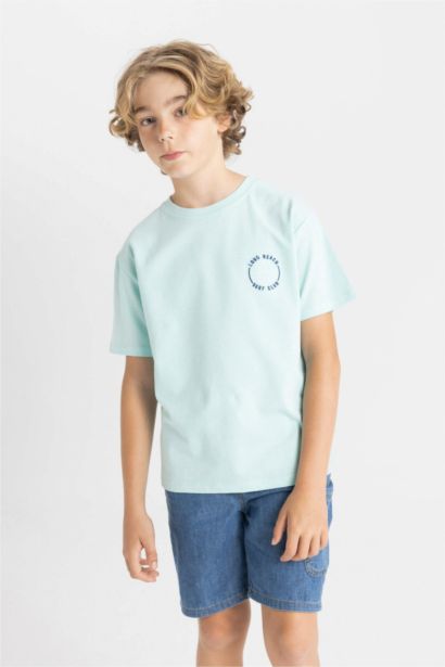 Boy Crew Neck Printed Short Sleeve T-Shirt