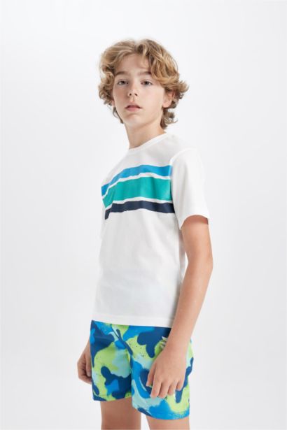 Boy Crew Neck Printed Short Sleeve T-Shirt