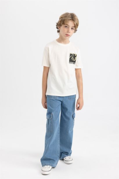 Boy Crew Neck Printed Short Sleeve T-Shirt