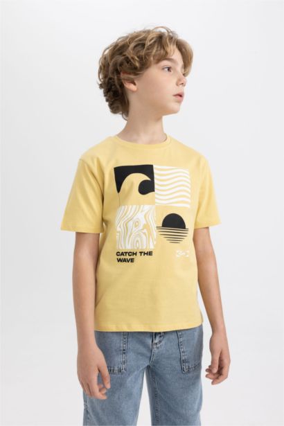 Boy Crew Neck Printed Short Sleeve T-Shirt