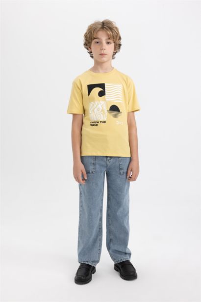 Boy Crew Neck Printed Short Sleeve T-Shirt