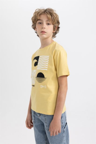 Boy Crew Neck Printed Short Sleeve T-Shirt