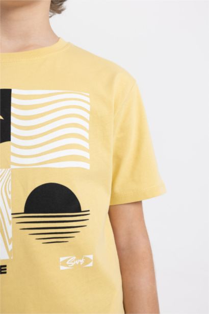 Boy Crew Neck Printed Short Sleeve T-Shirt