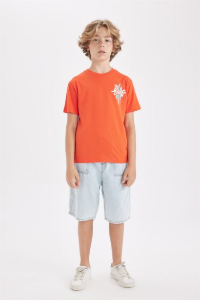 Boy Crew Neck Printed Short Sleeve T-Shirt