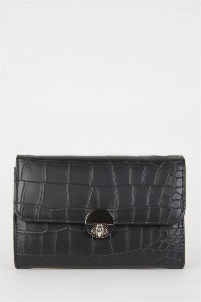 Kadın Kroko Desenli Suni Deri Cüzdan