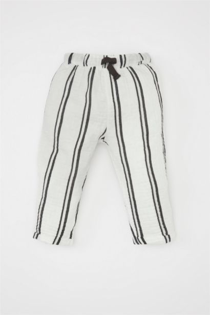 طقم ولادي سروال مخطط وقميص - قطعتين