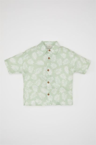 Baby Boy Patterned Short Sleeve Shirt