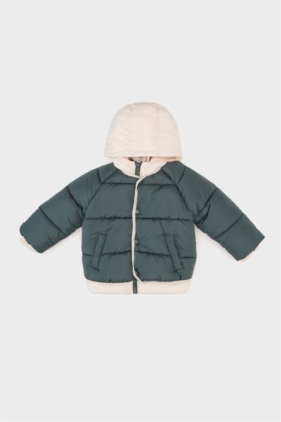 Baby Boy Waterproof Pocketed Puffer Jacket