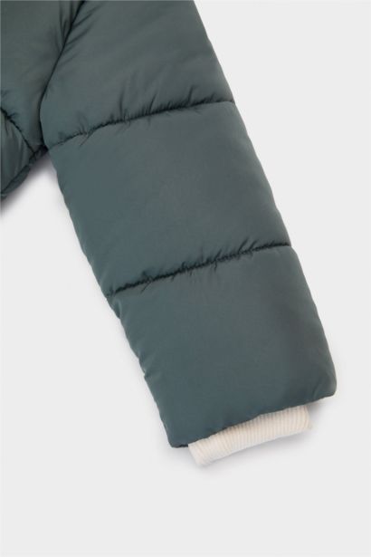 Baby Boy Waterproof Pocketed Puffer Jacket