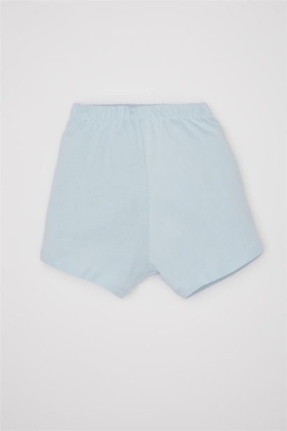 طقم بيجاما بيبي بناتي ممشط قصة عادية بطبعة دب - 4 قطع