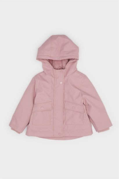 Baby Girl Hooded Waterproof Soft Furry Puffer Jacket