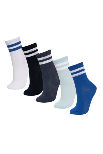 Boy 5 Piece Cotton Long Socks