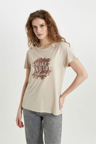 T-Shirt imprimé Coupe Régulière Col Ras Du Cou