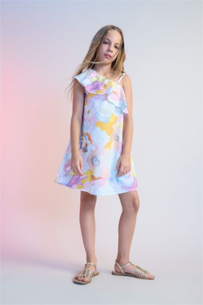 فستان بوبلين بدون ردن