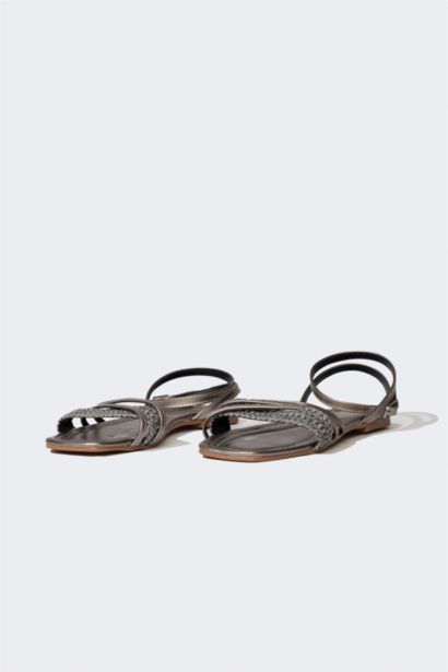 Woman Slip On Flat Heel Sandals