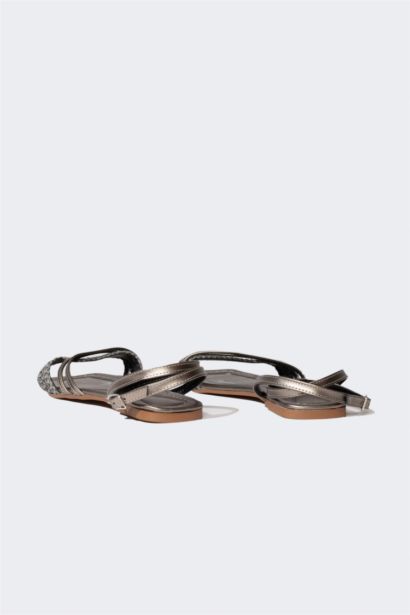 Woman Slip On Flat Heel Sandals