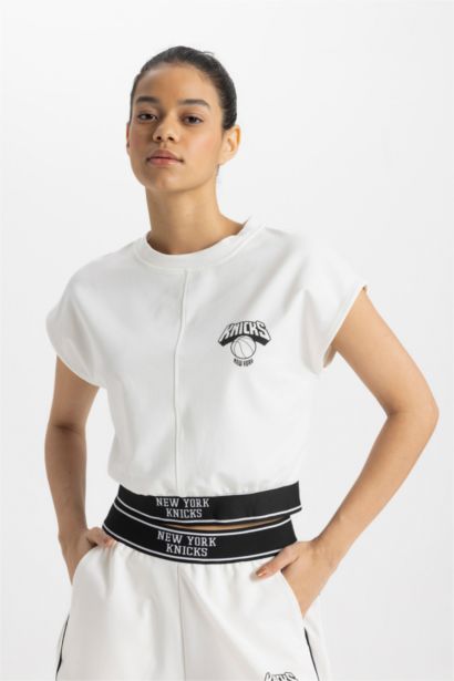 DeFactoFit NBA New York Knicks Crop T-Shirt