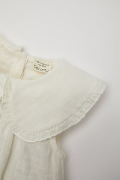 Baby Girl Big Collar Short Sleeve Shirt