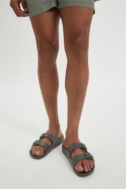 Man Flat Sole Double Banded Eva Slippers