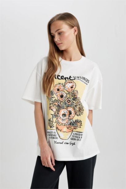 Van Gogh Oversize Crew Neck Short Sleeve T-Shirt