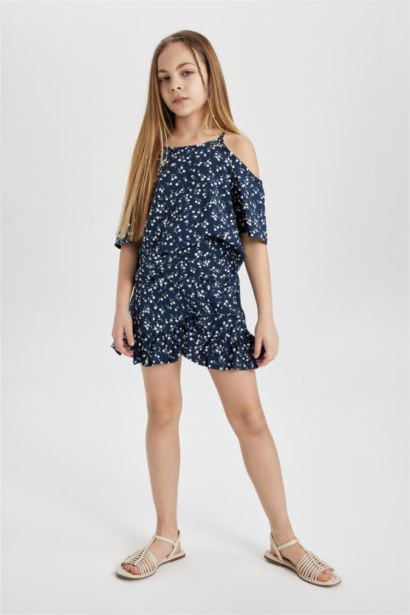 Girl Blouse Skirt 2 Piece Set