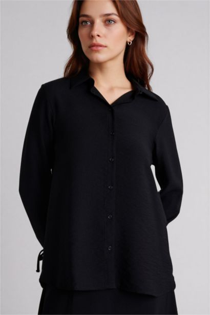 Regular Fıt Gömlek Yaka Uzun Kollu Gömlek