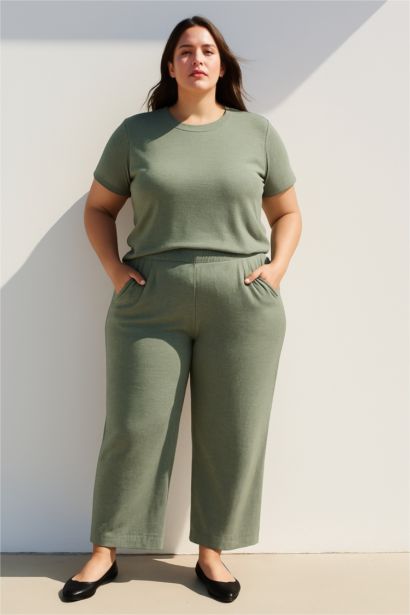 تيشيرت نص ردن قصة مريحة بياخة مستديرة