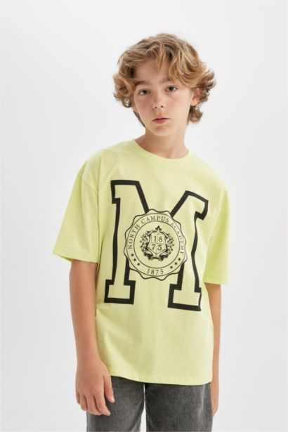 Boy Oversize Fit Crew Neck Printed T-Shirt