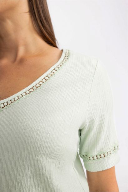 V Neck Short Sleeve T-Shirt