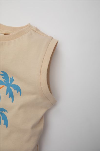 تي شيرت كت ولادي قصة عادية بطبعة حيوانات