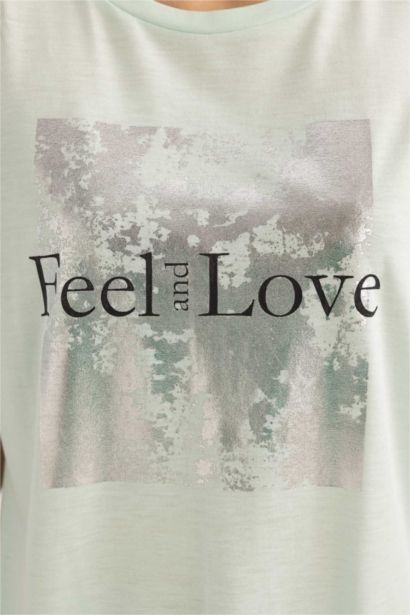 T-Shirt à Manches Courtes Col Ras Du Cou