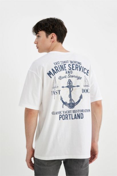 Comfort Fit Crew Neck Printed Short Sleeve T-Shirt