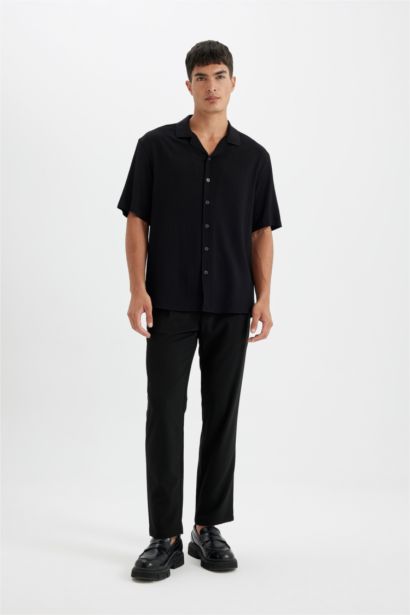 Chemise à manches courtes et col Polo avec Coupe décontractée