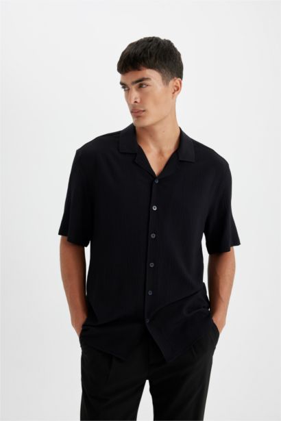 Chemise à manches courtes et col Polo avec Coupe décontractée