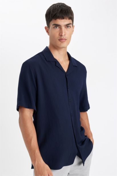 Chemise à manches courtes et col Polo avec Coupe décontractée