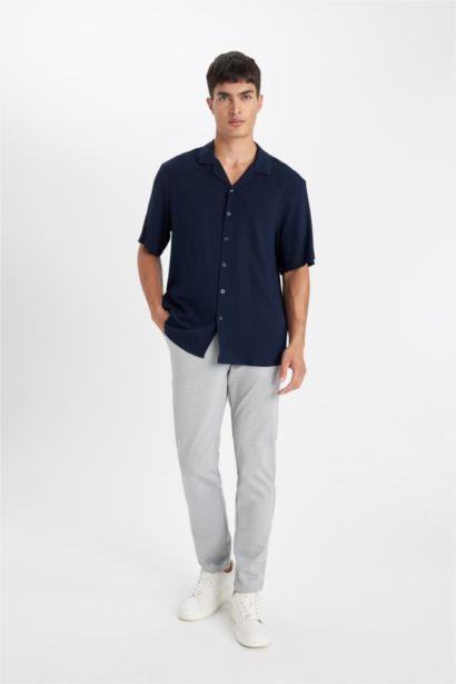 Chemise à manches courtes et col Polo avec Coupe décontractée