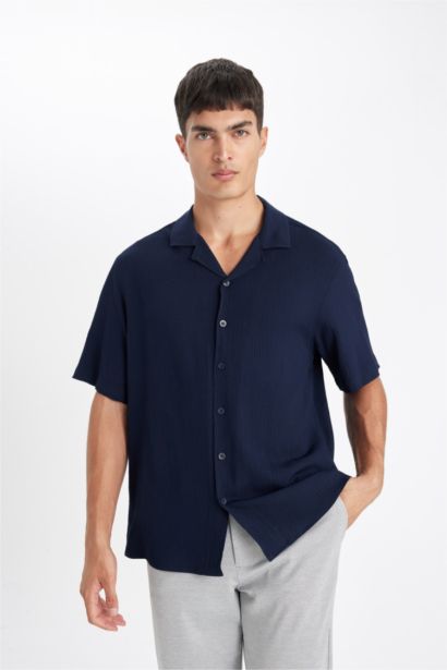 Chemise à manches courtes et col Polo avec Coupe décontractée