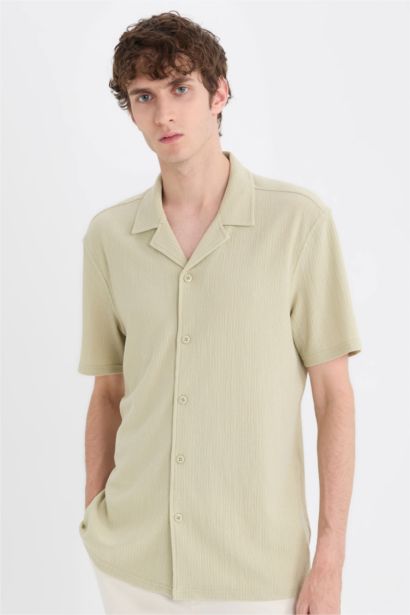 Chemise en jersey à col polo et manches courtes Coupe moderne