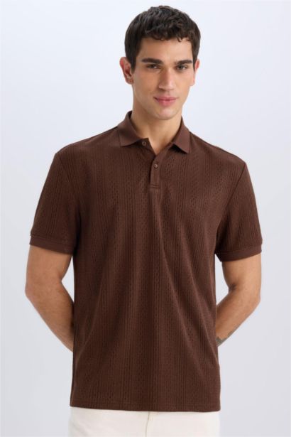 Regular Fit Short Sleeve Knitted Polo Shirt